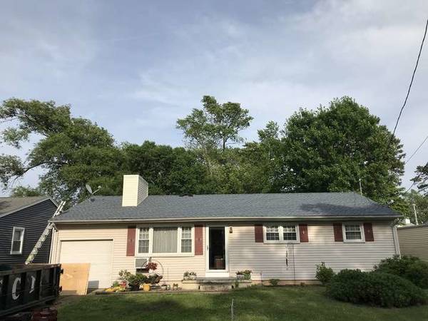 New GAF Biscayne Blue Timberline Roof with New Siding Chimney in Point Pleasant (1)
