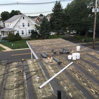 New Gaf Torch down roof on the Garden State Christian Church in South River, NJ