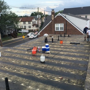 New Gaf Torch down roof on the Garden State Christian Church in South River, NJ